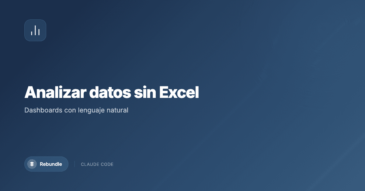 Dashboard de análisis de datos creado con Claude Code sin Excel