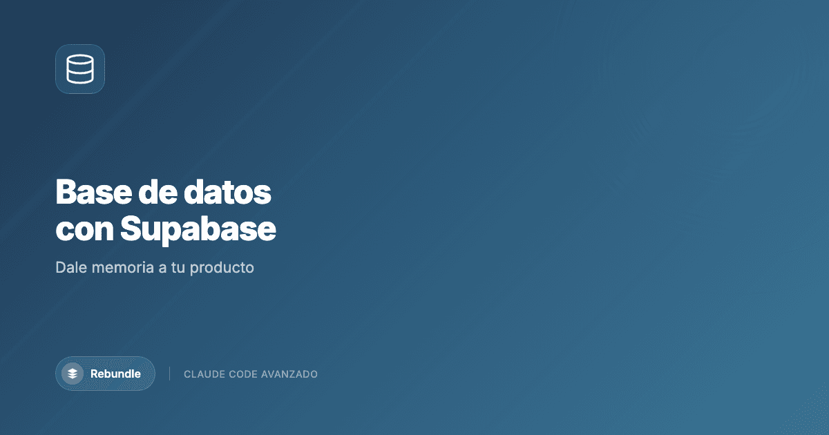 Conectar Supabase como base de datos a un proyecto Claude Code