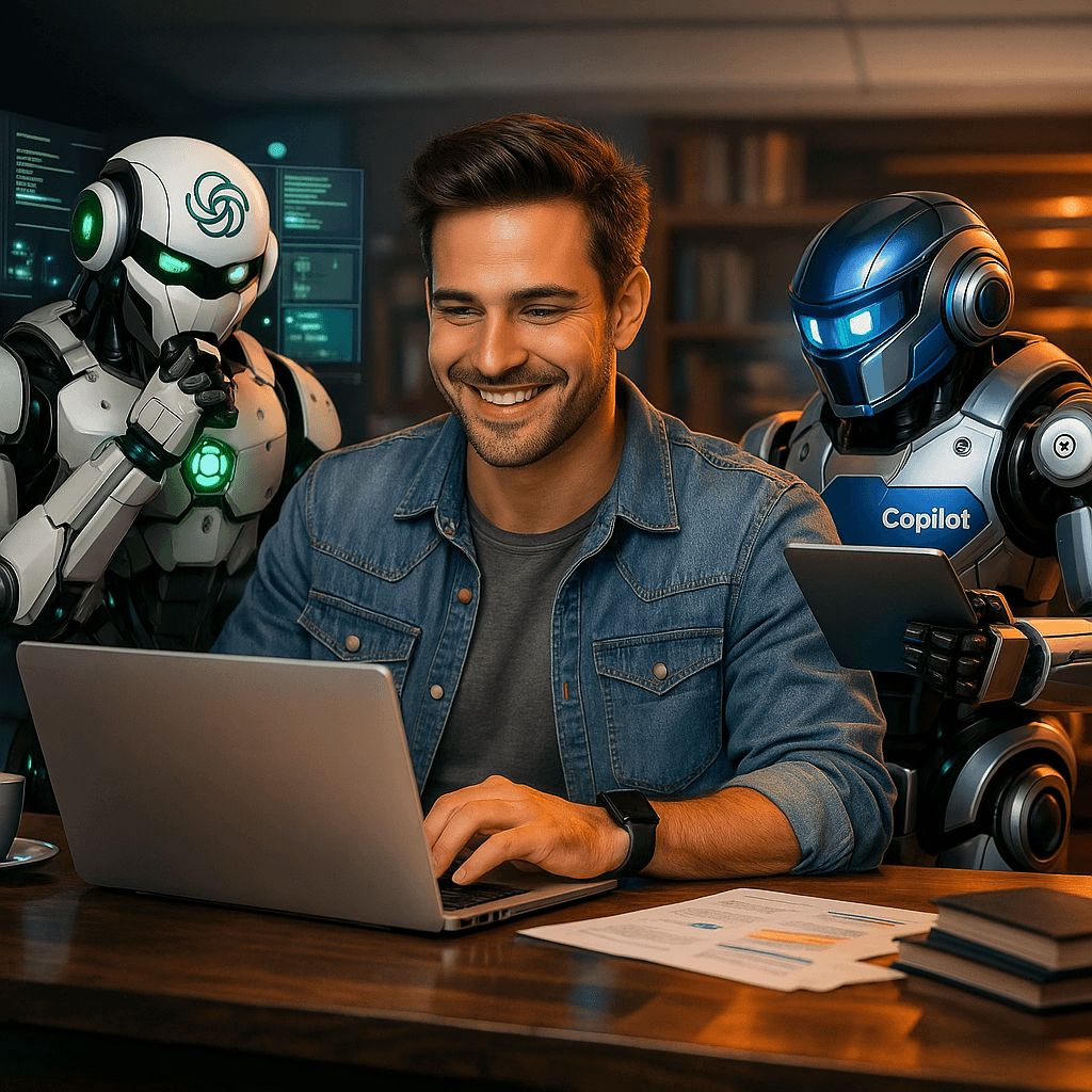 Comparativa visual entre GitHub Copilot y ChatGPT para programación