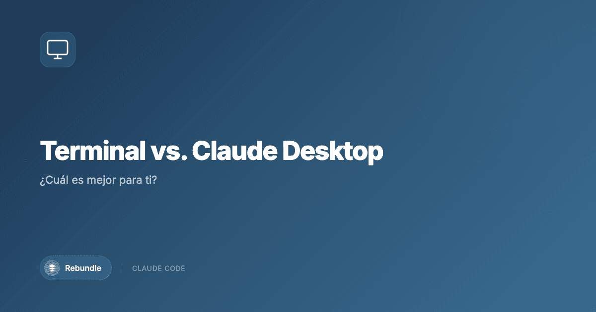 Terminal y Claude Desktop lado a lado mostrando Claude Code en acción